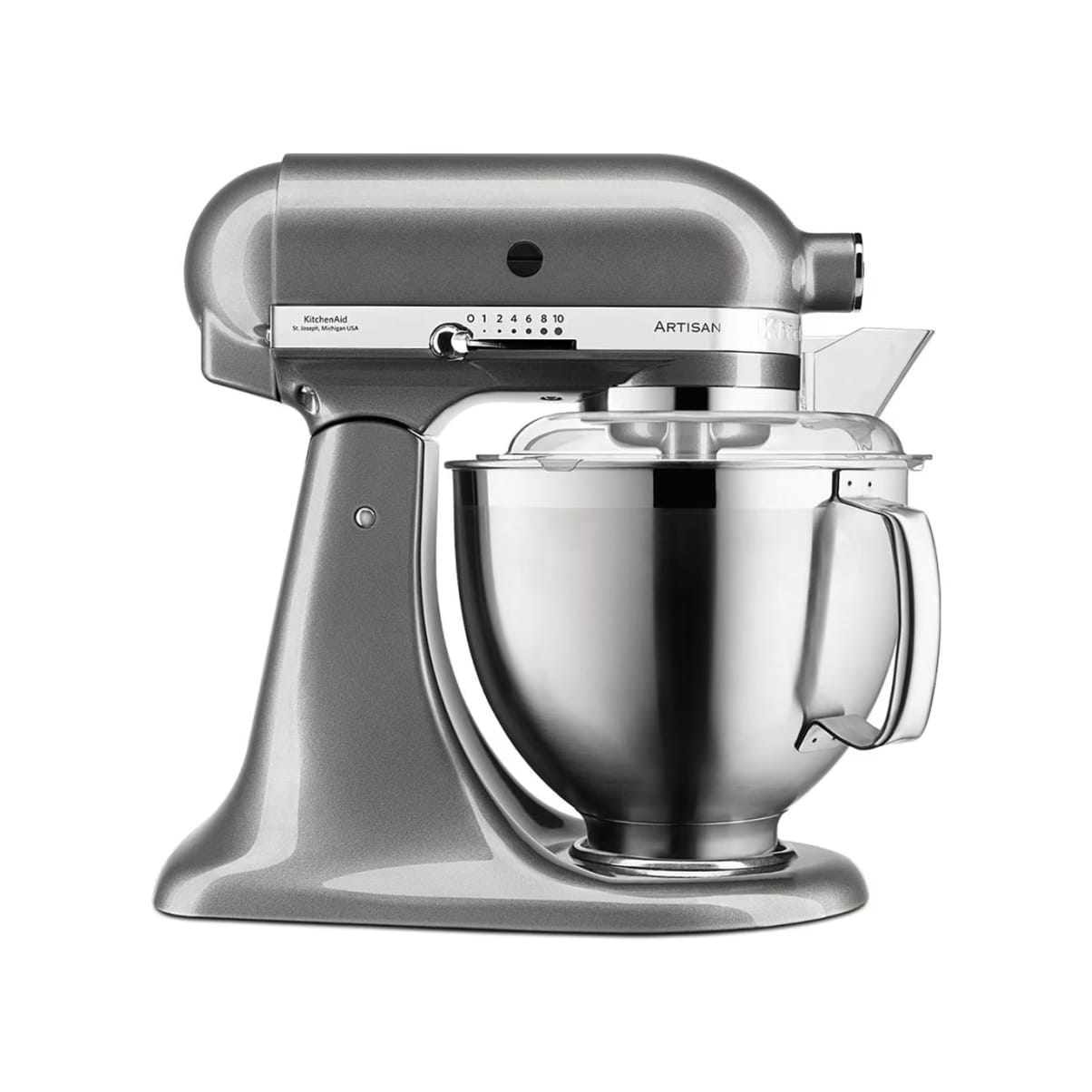 5KSM185PSBEMS-1 (1) Планетарный миксер с чашей объемом 4,8 л., KitchenAid Artisan Premium 5KSM185PSEMS Серебряный медальон — изображение 1